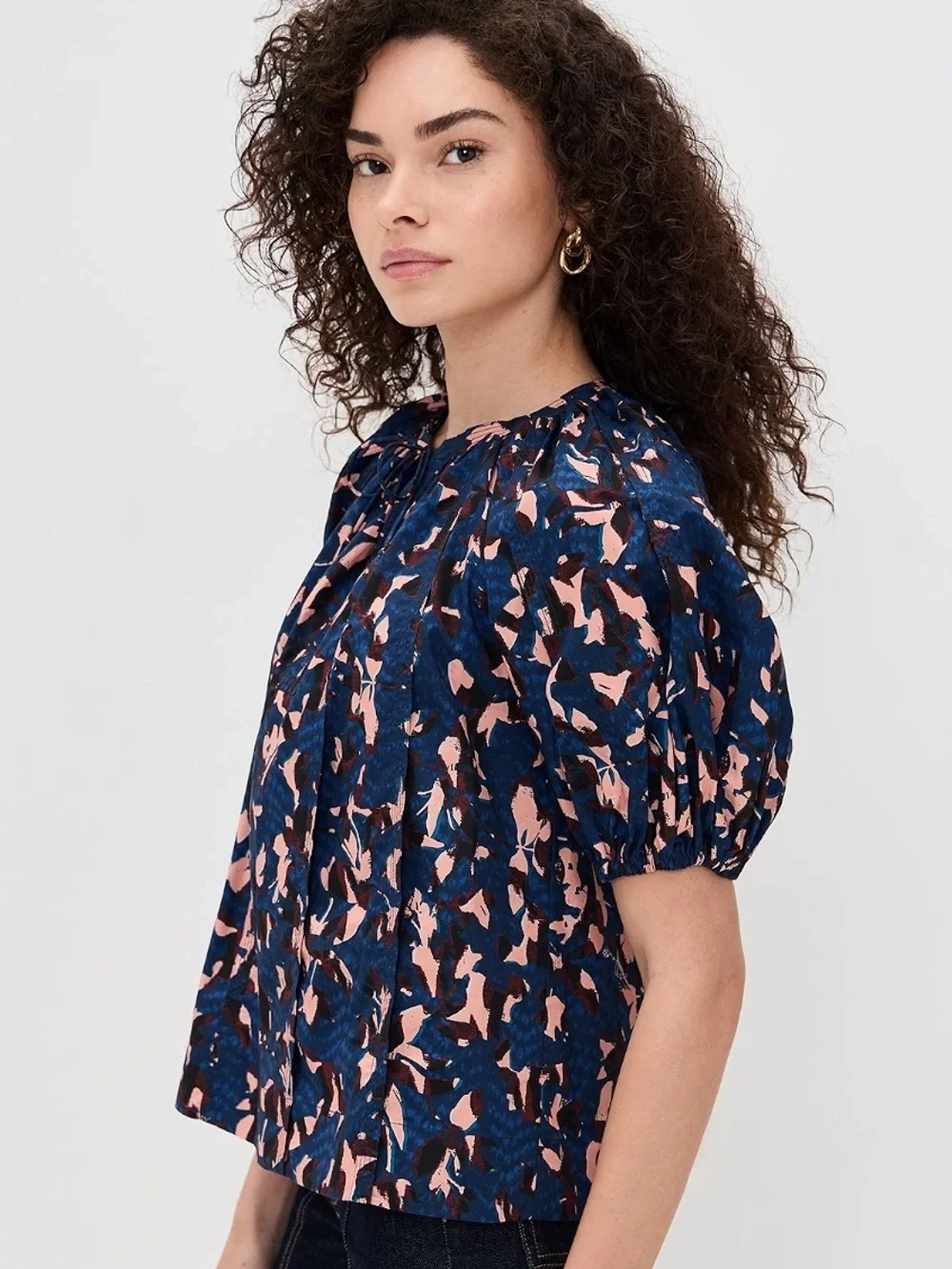 Ulla Johnson Loli Short Sleeve Blouse